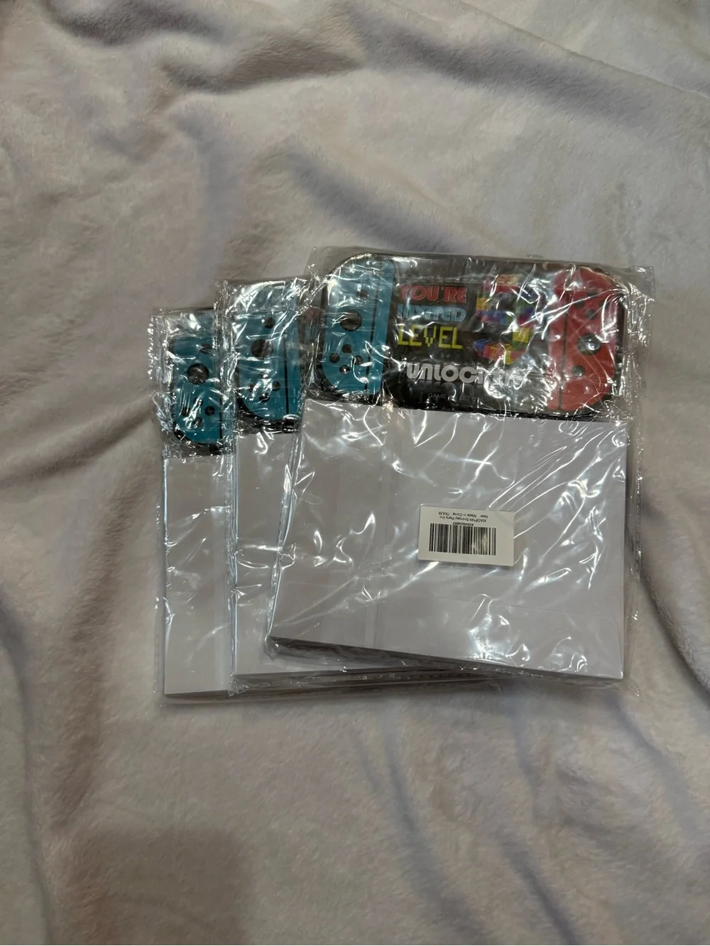 Unlabeled You're a Level Up Game-Themed Party Invitation Cards - Blue & Red
